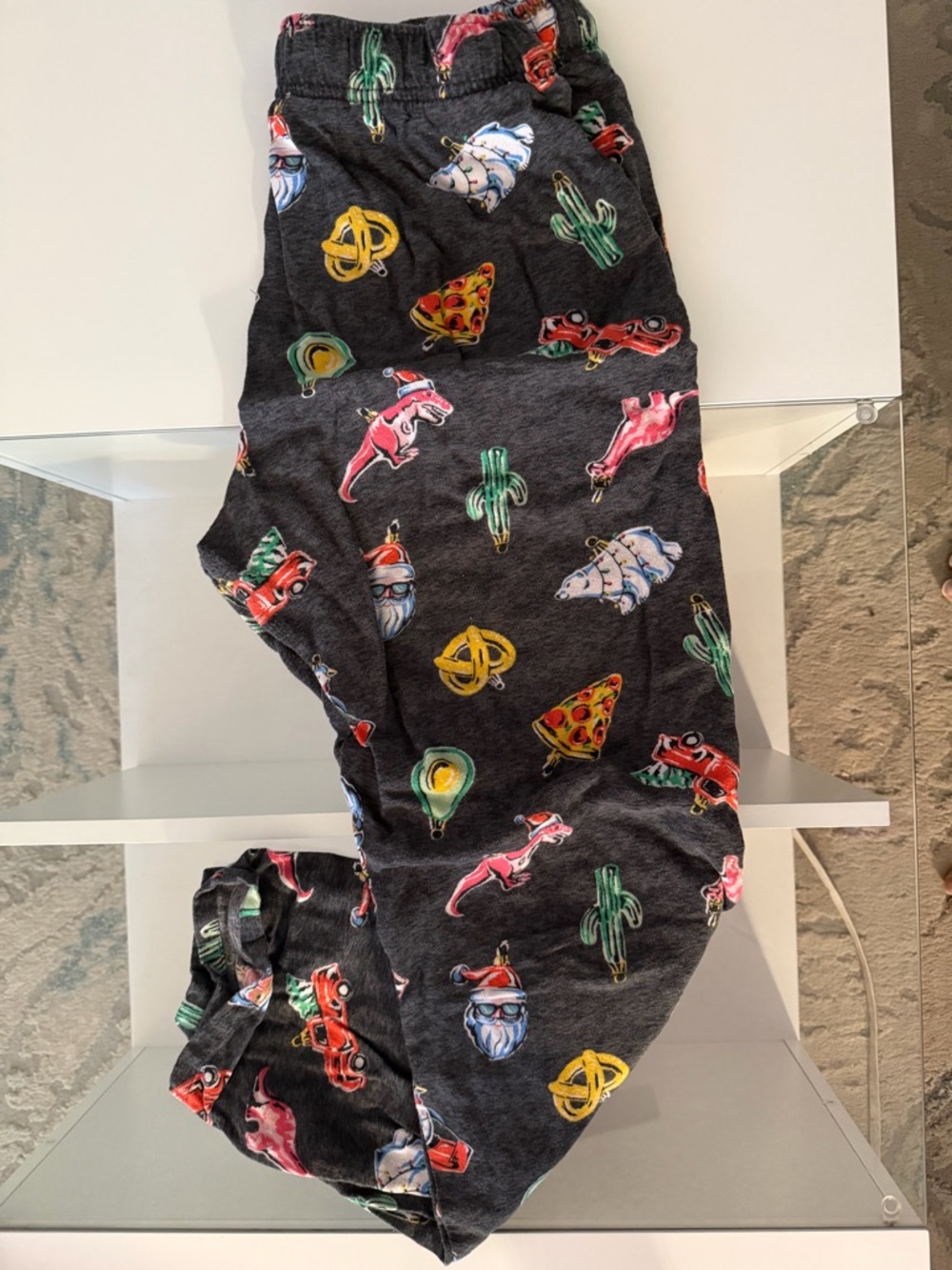 Old Navy Charcoal Black Novelty Print Jogger Pants